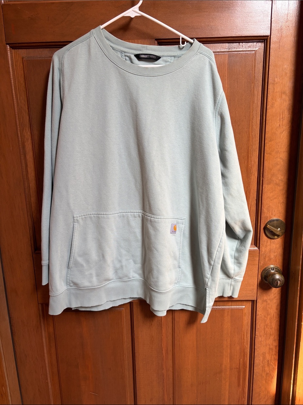 Carhartt WIP Women’s Crewneck Pullover in Light Sage Size XXL